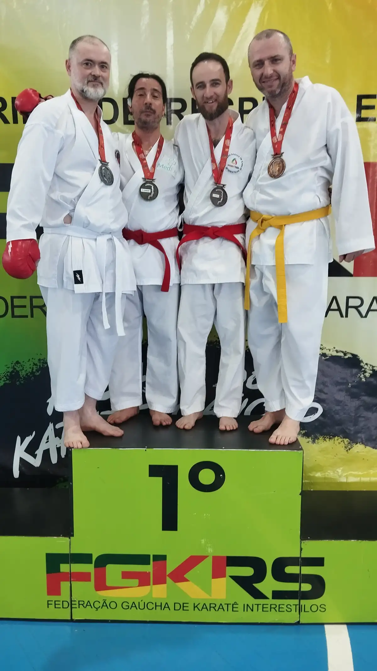 Pódium do Kumite — Copa RS de Karatê Interestilos 2026