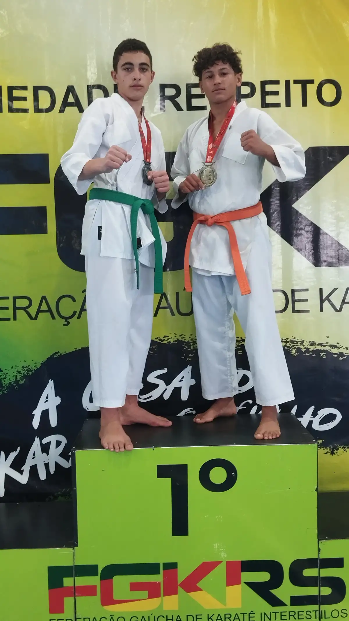 Pódium do Kumite — Copa RS de Karatê Interestilos 2026