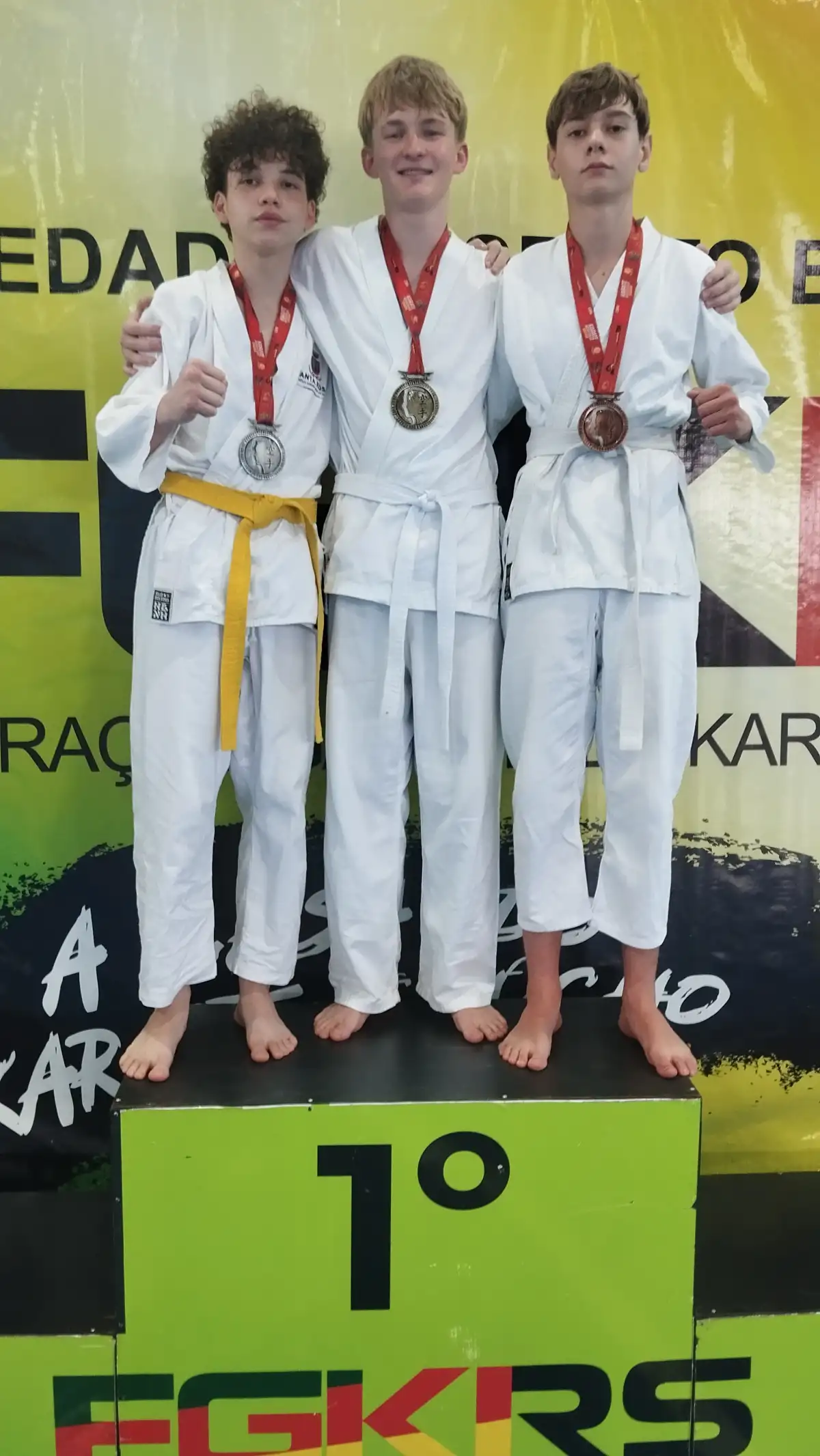 Pódium do Kumite — Copa RS de Karatê Interestilos 2026