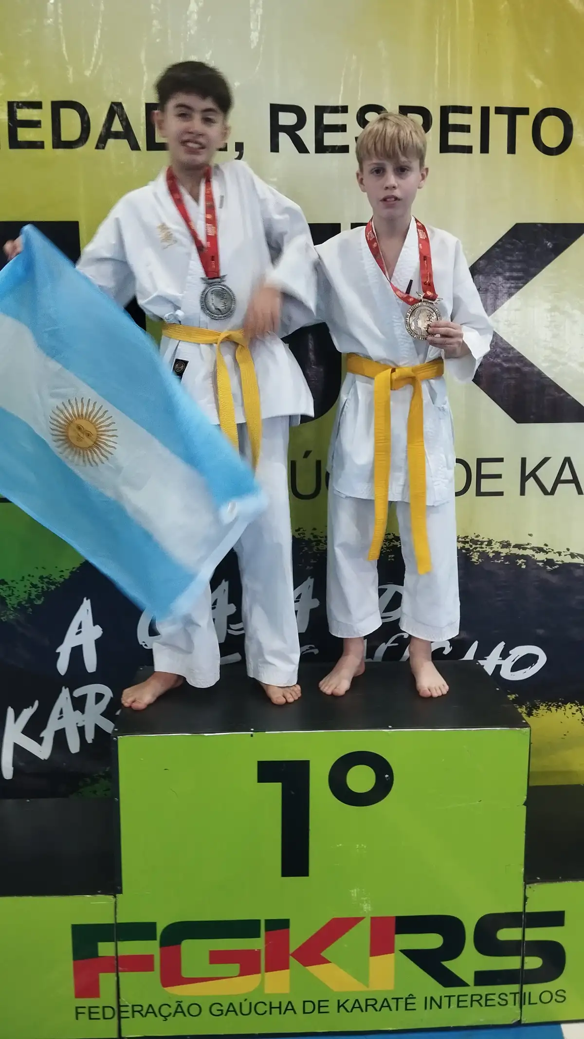 Pódium do Kumite — Copa RS de Karatê Interestilos 2026