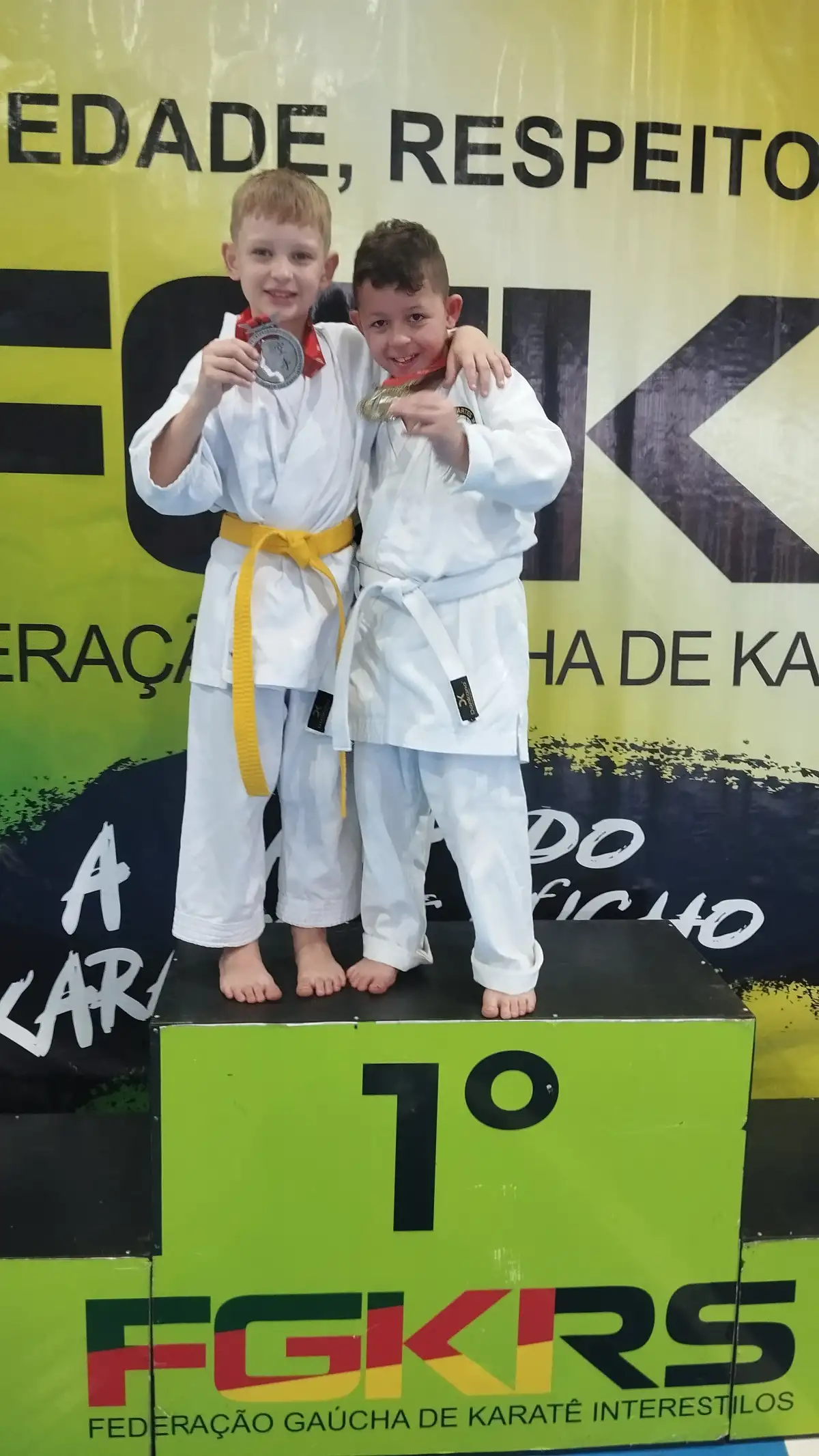 Pódium do Kumite — Copa RS de Karatê Interestilos 2026